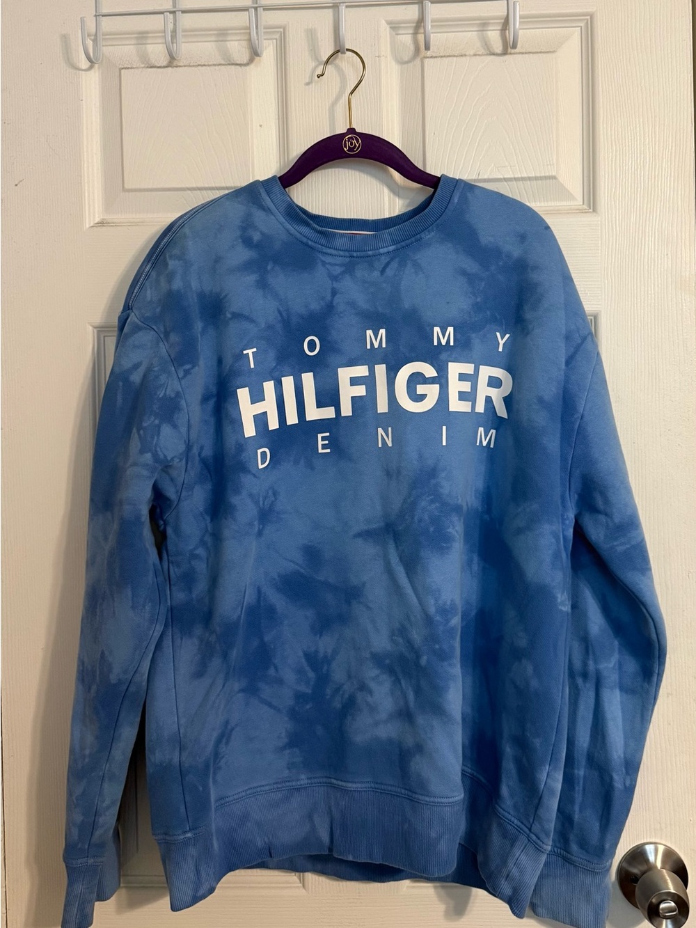 Tommy Hilfiger Blue Tie-Dye Crewneck Sweatshirt